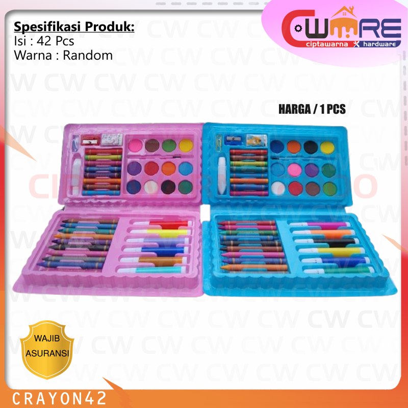 

Crayon Krayon Set Isi 42 Pcs Alat Mewarnai Gambar Pensil Warna Anak Sekolah - DDK