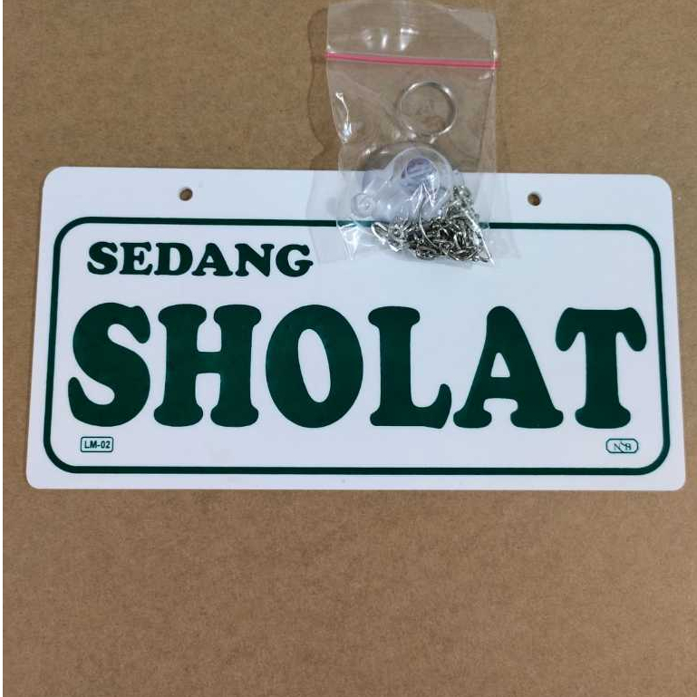 

Label Acrylic Medium / Label Akrilik Medium 9x18cm - Sedang Sholat (Putih_Hijau)