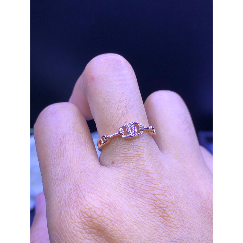 Cincin italii model herme TK90 Ukuran jari 14 Berat emas 2,5 gram Kadar emas 75%