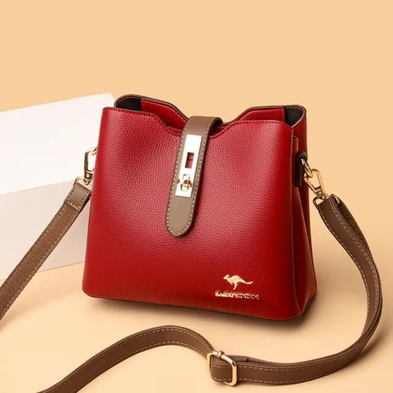 Tas Selempang Merah Emas