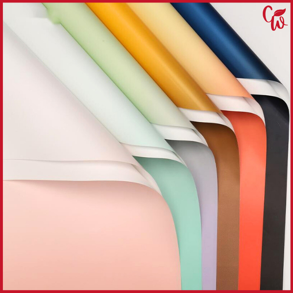 

Flower Wrapping Gradient Color Cellophane Waterproof Kertas Buket Bunga Dua Warna KB6201