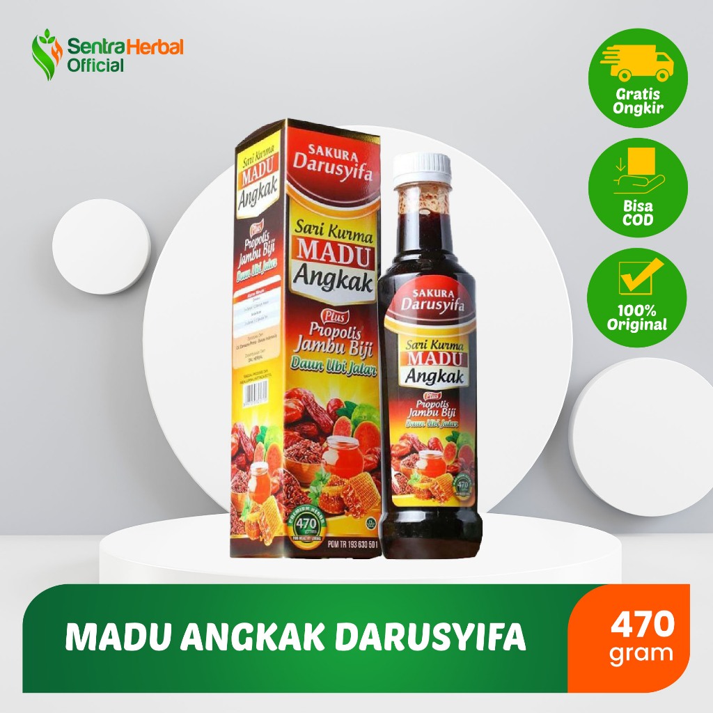 

Darusyifa - Sari Kurma Madu Angkak Darusyifa Plus Jambu Biji isi 470 gram