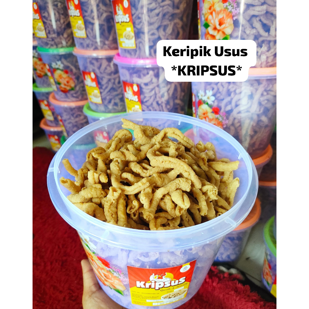 

keripik usus 900gr free toples
