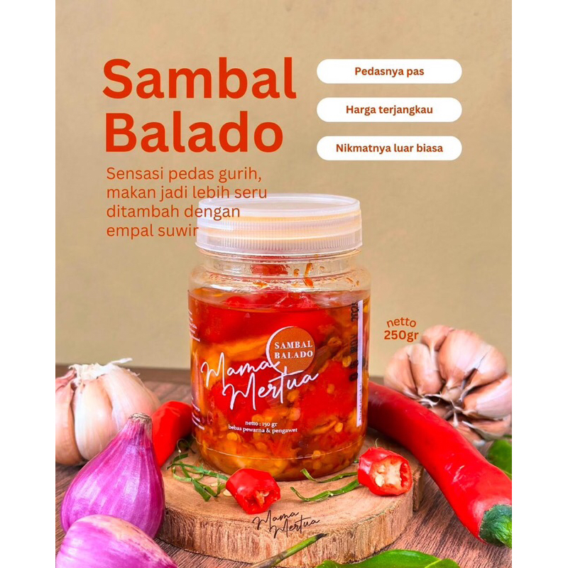 

MAMA MERTUA FOOD - SAMBAL BALADO Ukuran 150gram