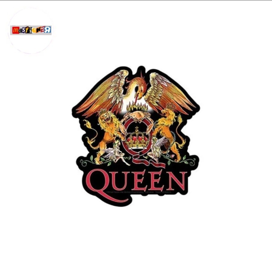 

sticker band Queen crest logo diecut stiker british rock