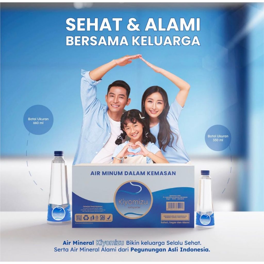 

Kiyomizu Spring Water 330ML - Air Mineral 1 dus isi 24 botol