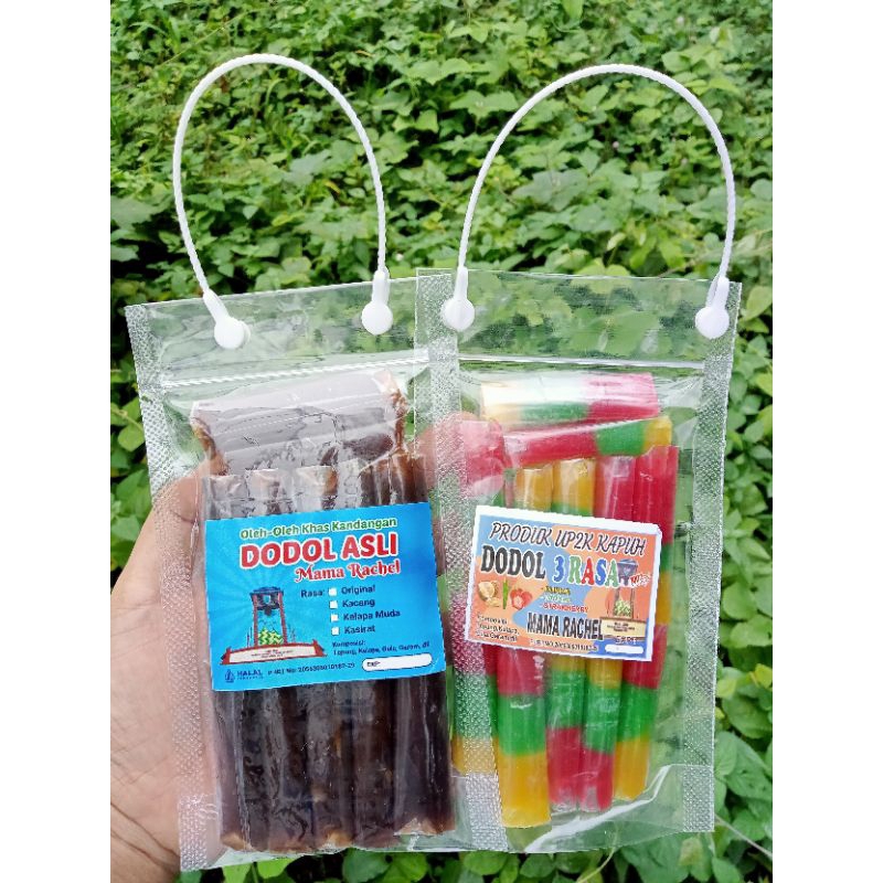 

DODOL ASLI KANDANGAN KEMASAN POUCH TALI/ TAS JINJING ISI 12 PCS