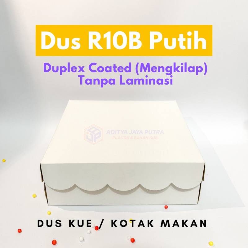 

Dus Kotak Makan (R10B) 22x22x7 Cm Duplex Coated Putih