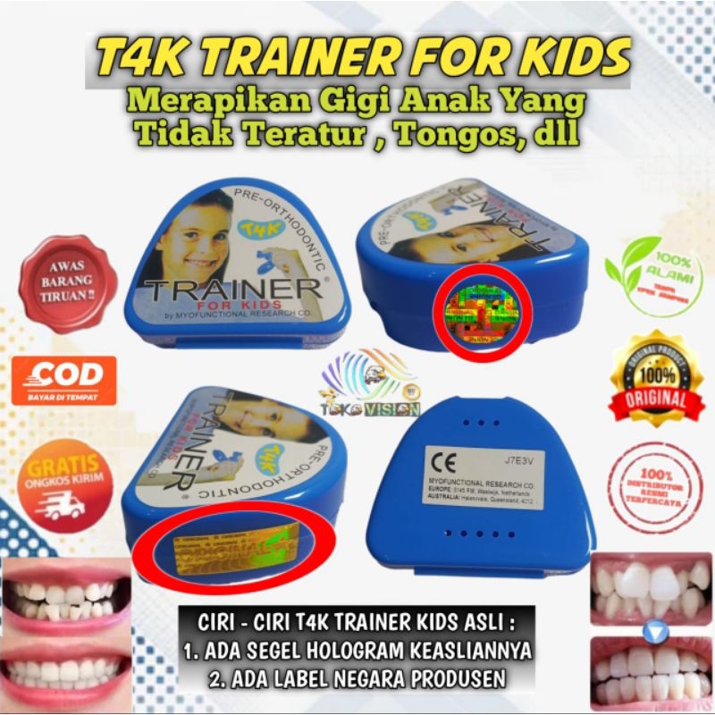 ORI IMPOR - TEETH TRAINER KIDS T4K PERAPI GIGI ANAK TERBAIK KAWAT GIGI / BEHEL GIGI