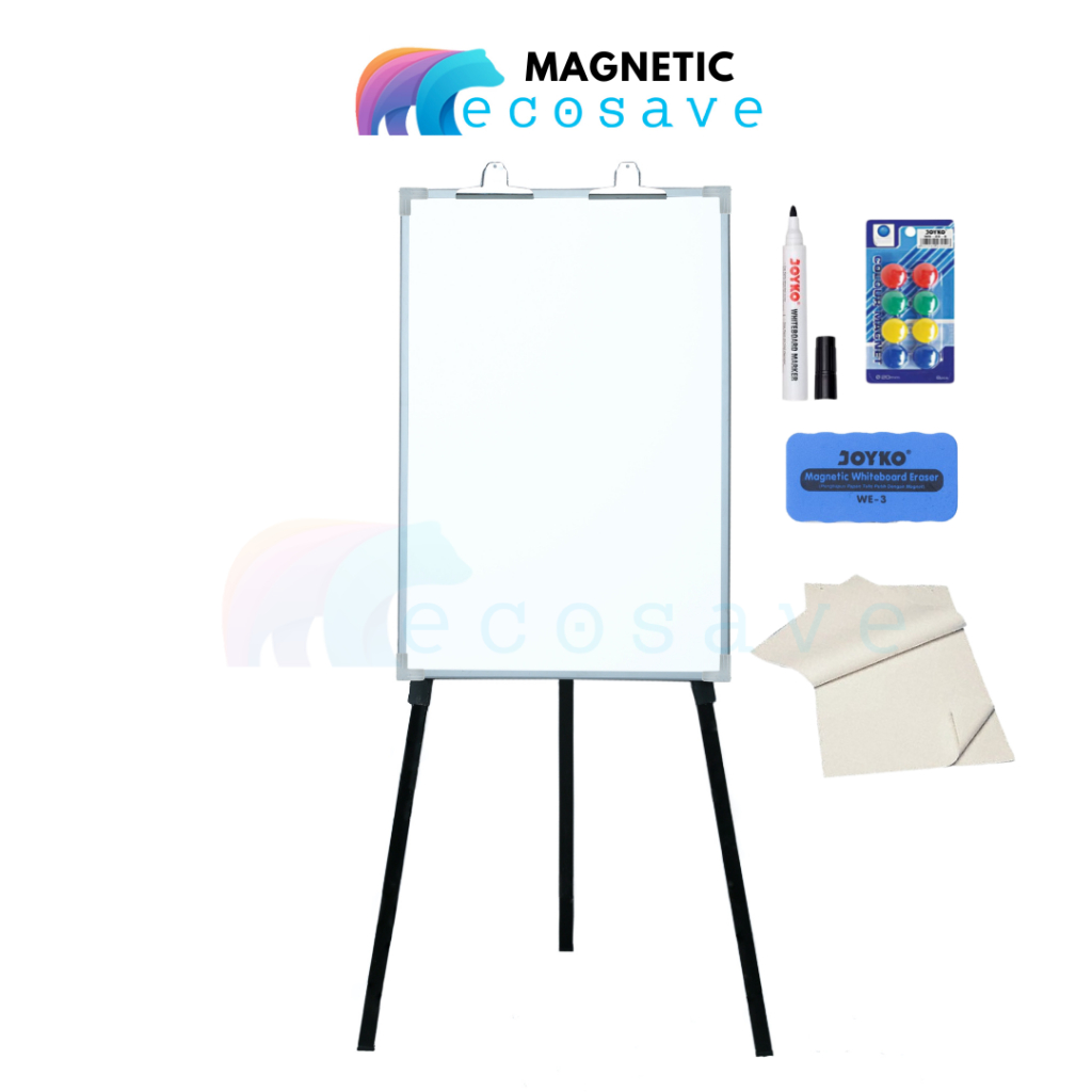 

Flipchart Magnetic Flip Chart Whiteboard Standing Portable Papan Presentasi White Board Magnetik Portabel 3 Kaki 60x90 70x100 75x100 90x120 cm