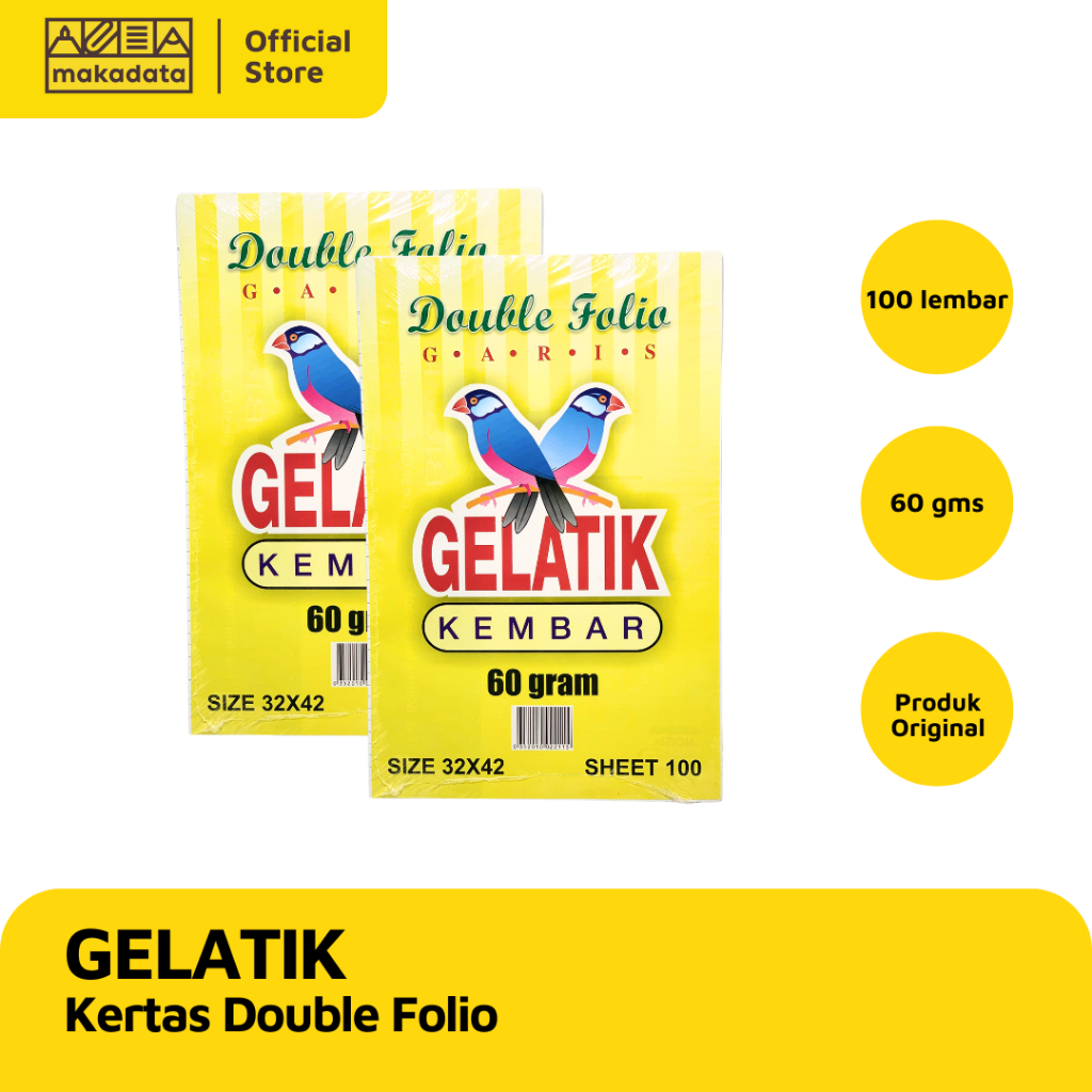 

KERTAS DOUBLE FOLIO BERGARIS GELATIK ISI 10 LEMBAR MURAH