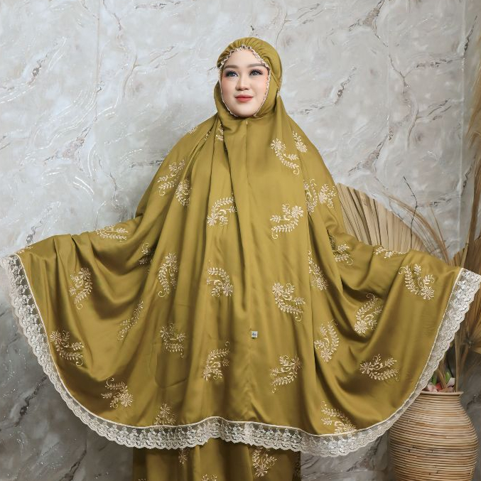 Grosir Mukena Dewasa Fanellabordir Series 2In1 Bahan Rayon Twill Premium Super Adem Lembut Mewah Dan