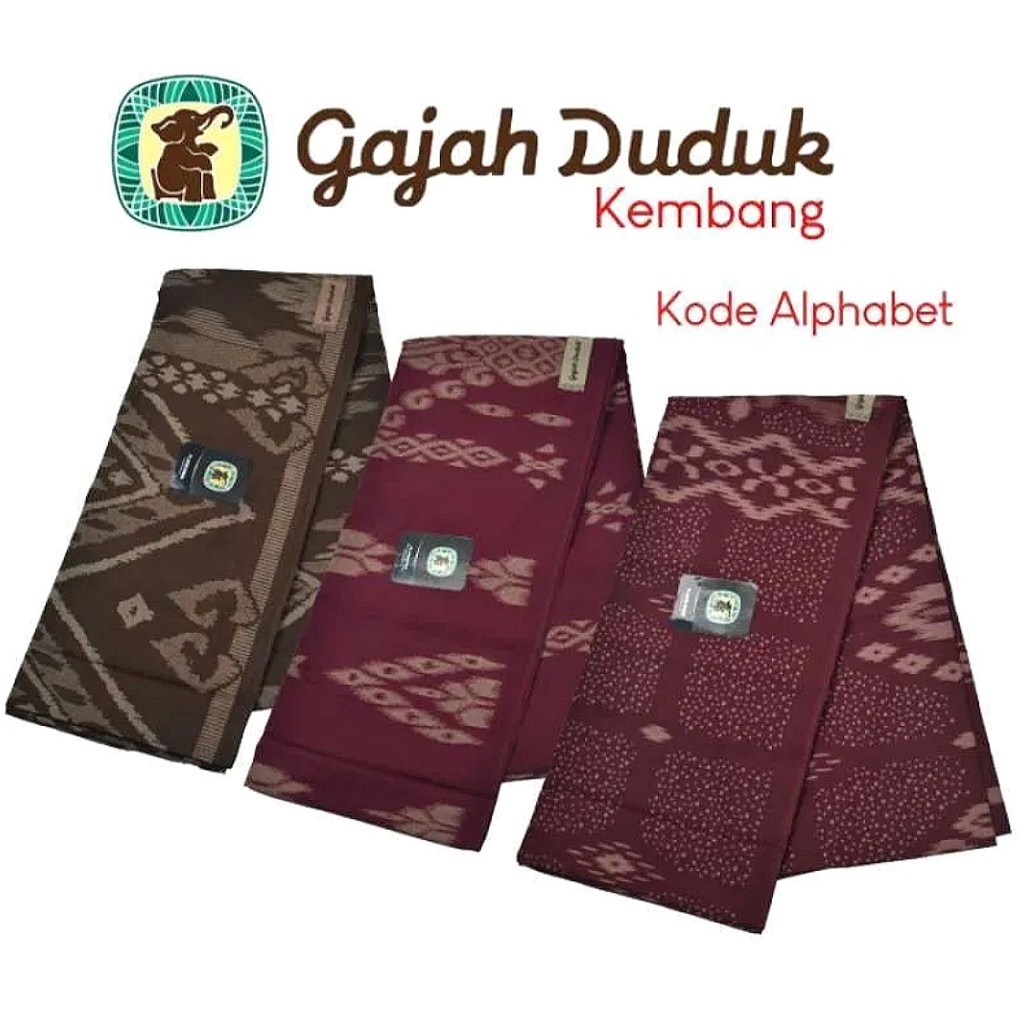 Sarung / Tapih GAJAH DUDUK Asia Kembang | Sarung Sholat Pria Dewasa Batik