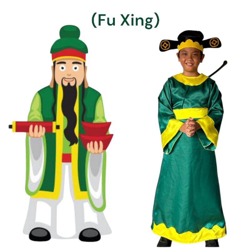 Dewa Keberuntungan/Kostum Fu Xing/Kostum Fu Lu Shou Sanxing