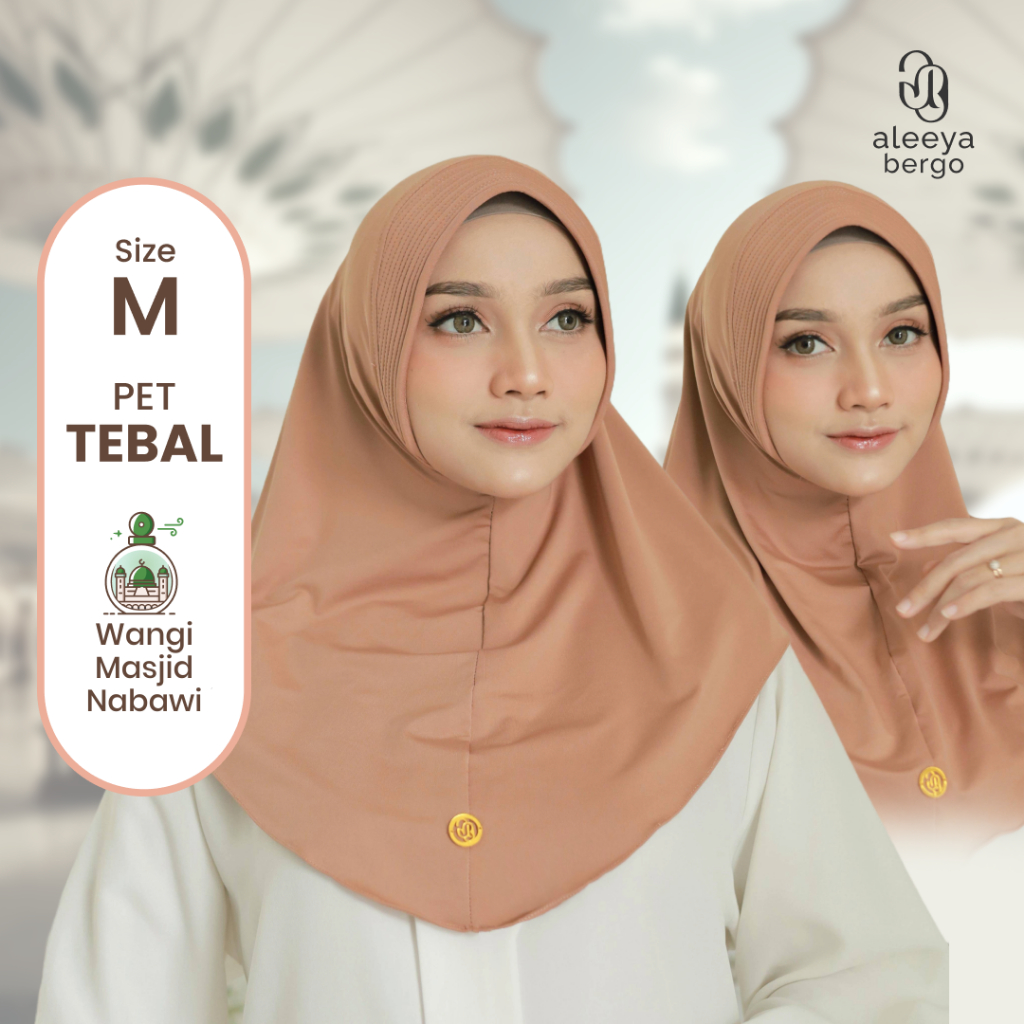 Aleeya Bergo - Kerudung Bergo Size M Pet Tebal - Jilbab Bergo / Jilbab Instan / Hijab Bergo / Hijab 