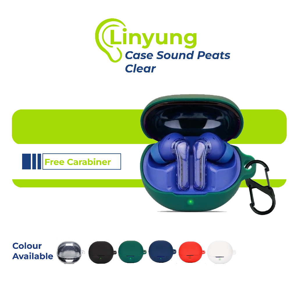 Case Pelindung Silikon TPU Transparan TWS Headset Soundpeats Clear