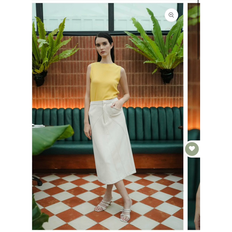 Maven - Mell Uncrop Sleeveless in Passion Fruit