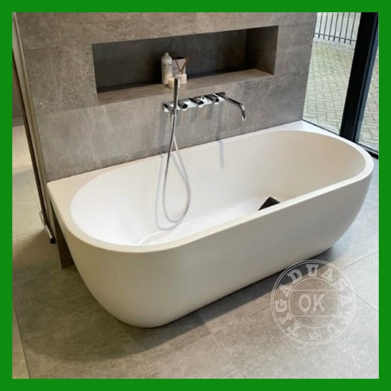 Bathtub Teraso Sudut Handmade Marmer 120-180cm