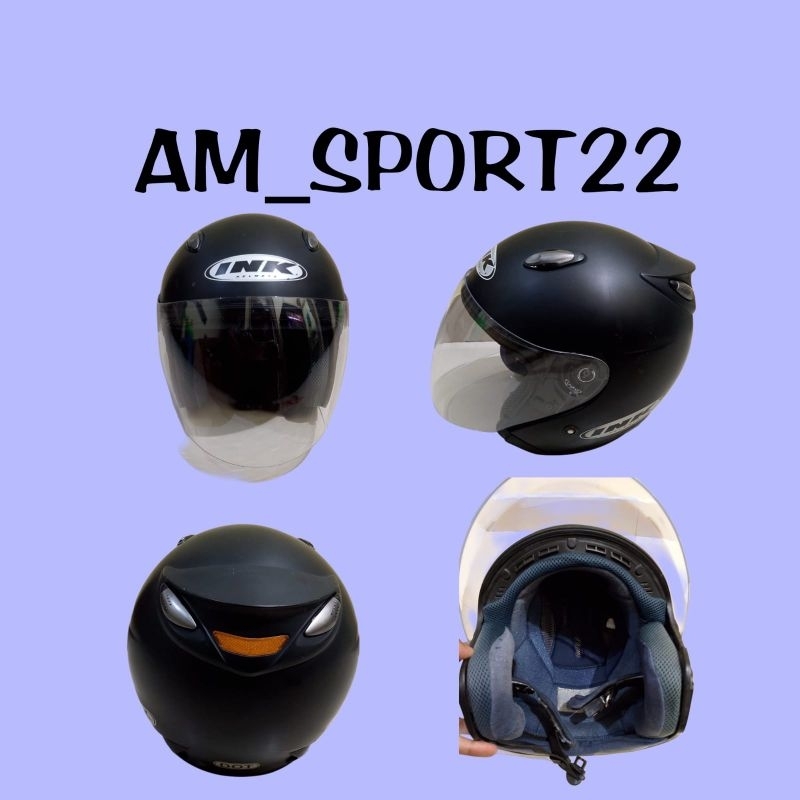 helm ink Centro hitam doff dop original