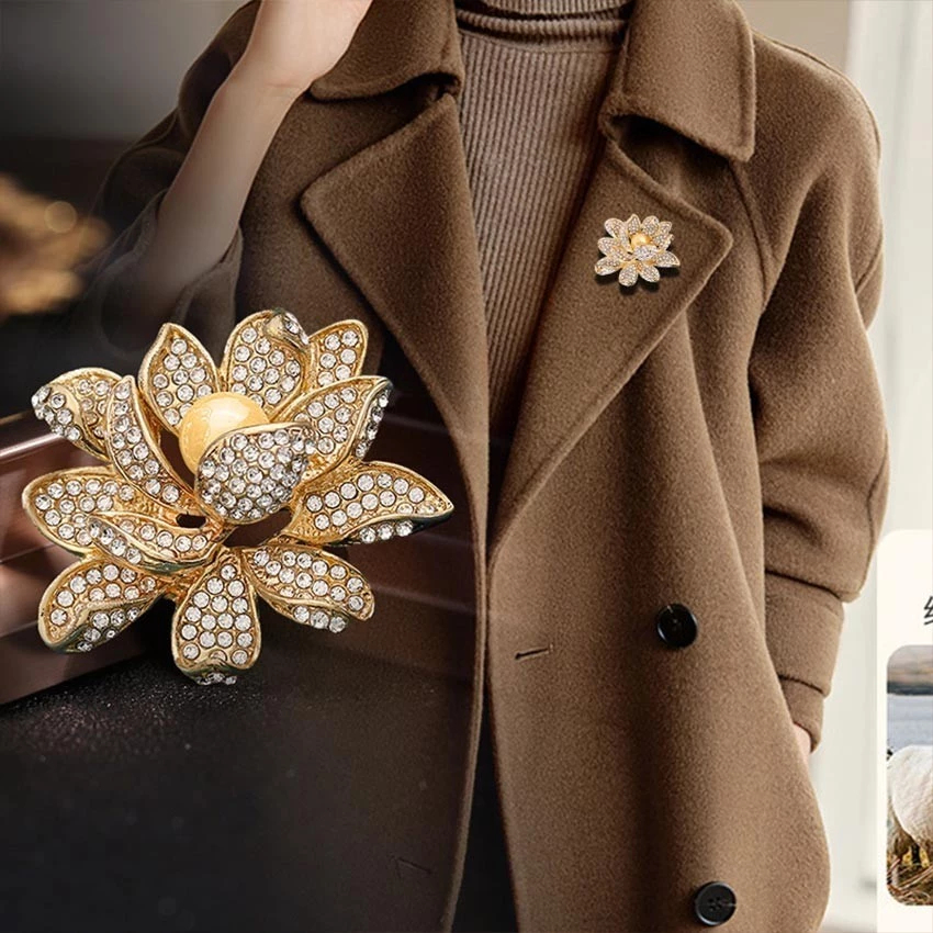 IQO Aksesoris COD Bross hijab bunga manis wanita Korea original Bros Gold Bunga Mutiara Fashion Bros