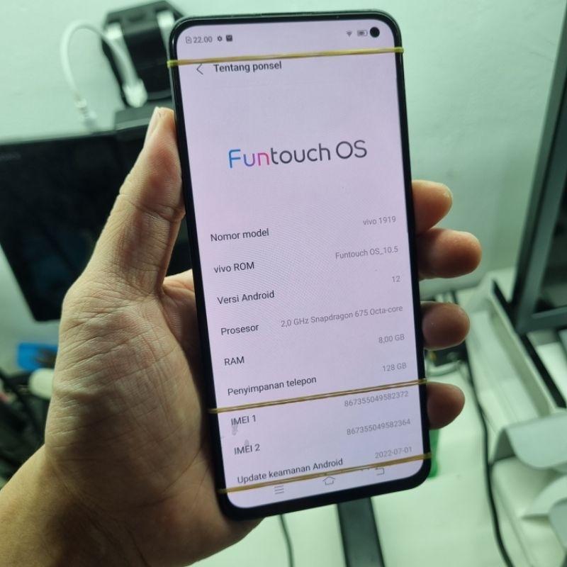 LCD (tanpa frame) Vivo V19 (1919)  /V17 Original Copotan Amoled Tested