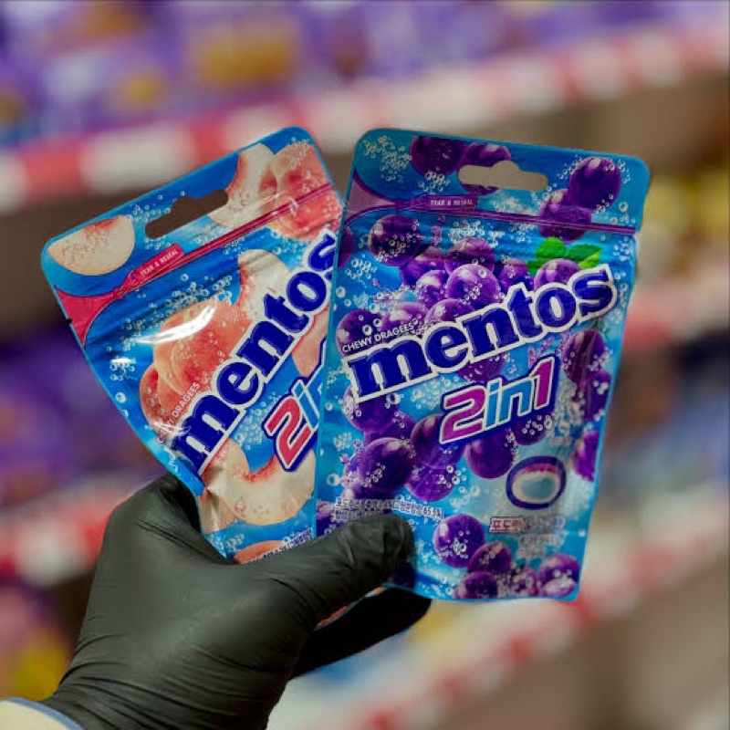 

Mentos 2in1 South Korea Ramune Soda Grape / Peach