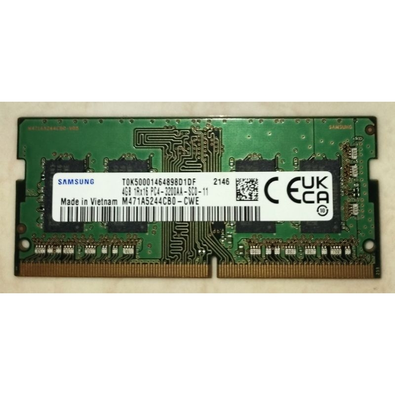 [Copotan Laptop Pribadi] RAM DDR4 Samsung 4GB 1Rx16 PC4-3200AA-SC0-11