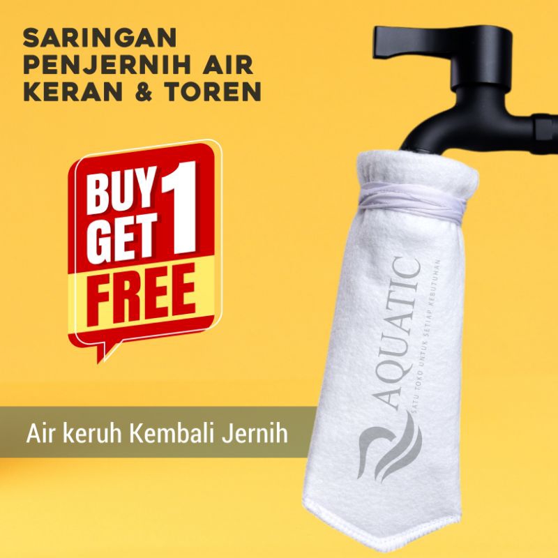 PROMO BELI 1 GRATIS 1 filter kain penjernih air kran dan toren AIR  PASTI JERNIH