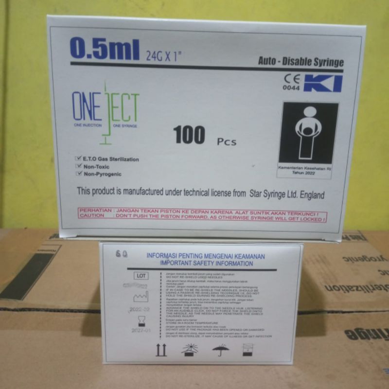 jarum suntik spuit ONEJECK 0.5ml