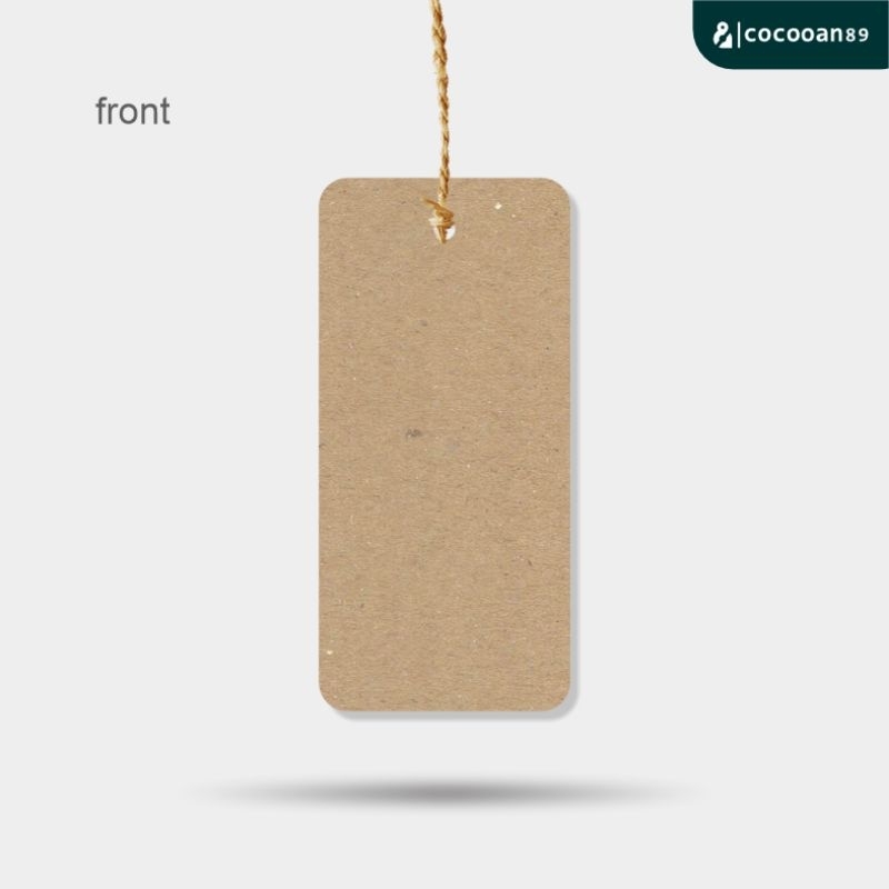 

MURAH!!! hang tag label kraft rustic paper tall portrait rounded - UMKM tag level up!!!