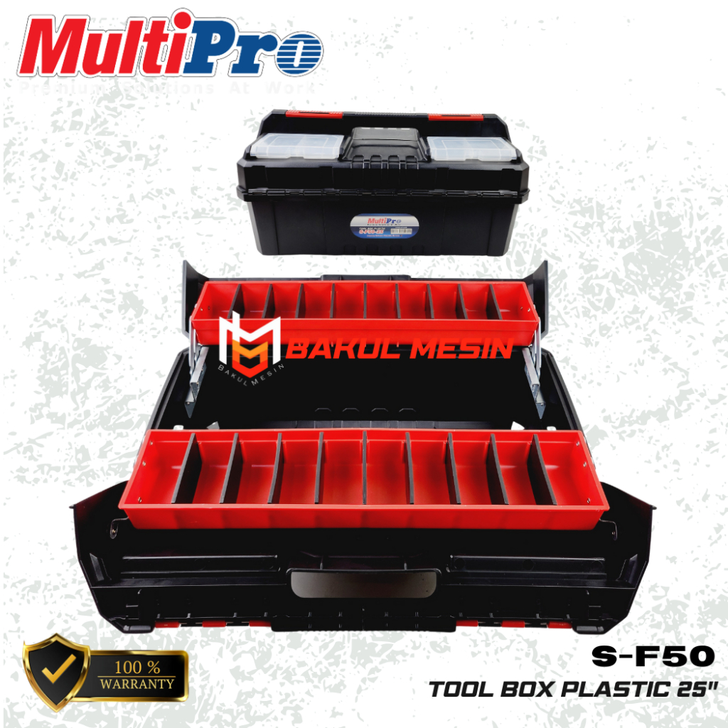 MULTIPRO S-F50 ToolBox Tool Box Plastik 25inch Kotak Alat Perkakas