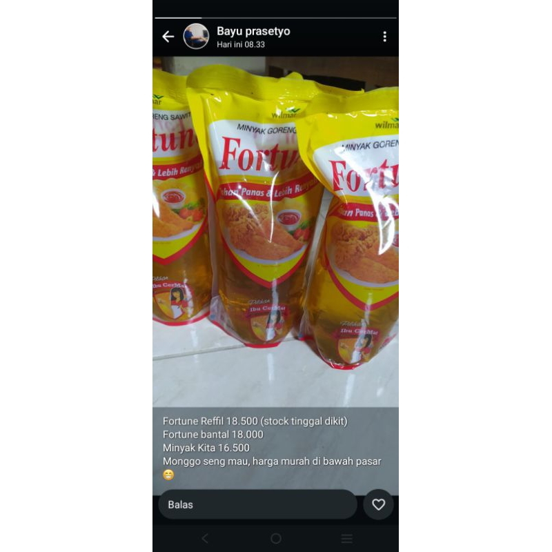 

Minyak fortune refill 1 L