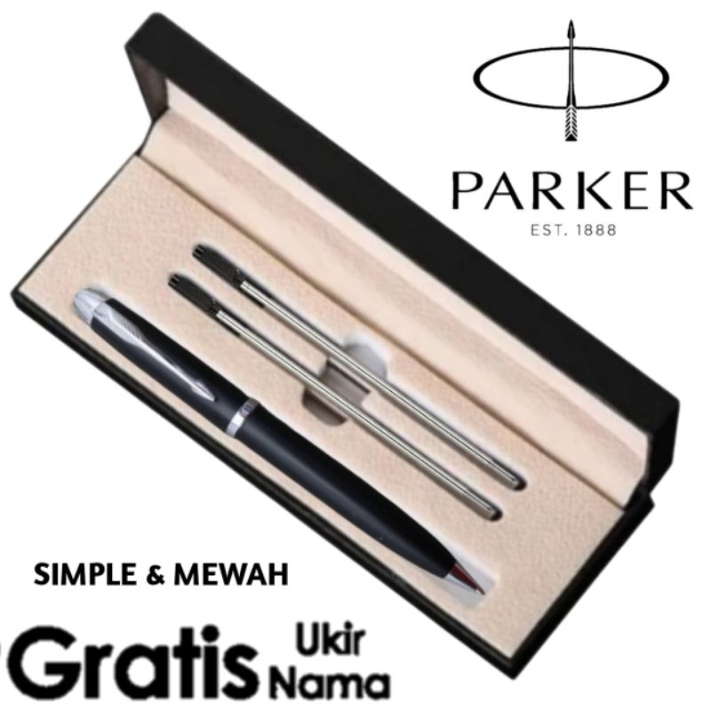 

Ballpoint Giftset Mewah Hampers Parker Model Putar 2 Refill Pulpen Gratis Grafir Nama