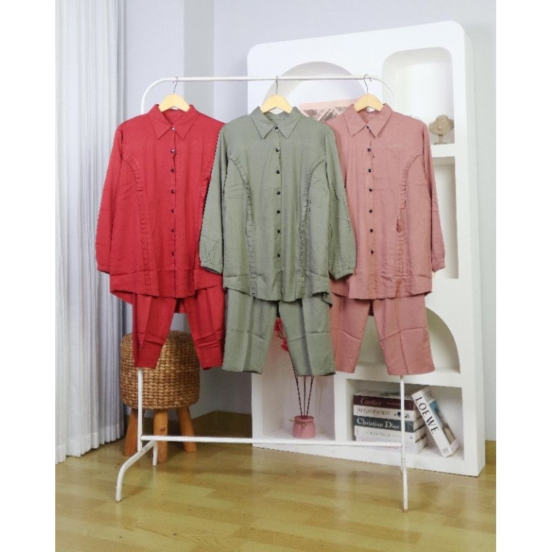 setelan rayon twill premium