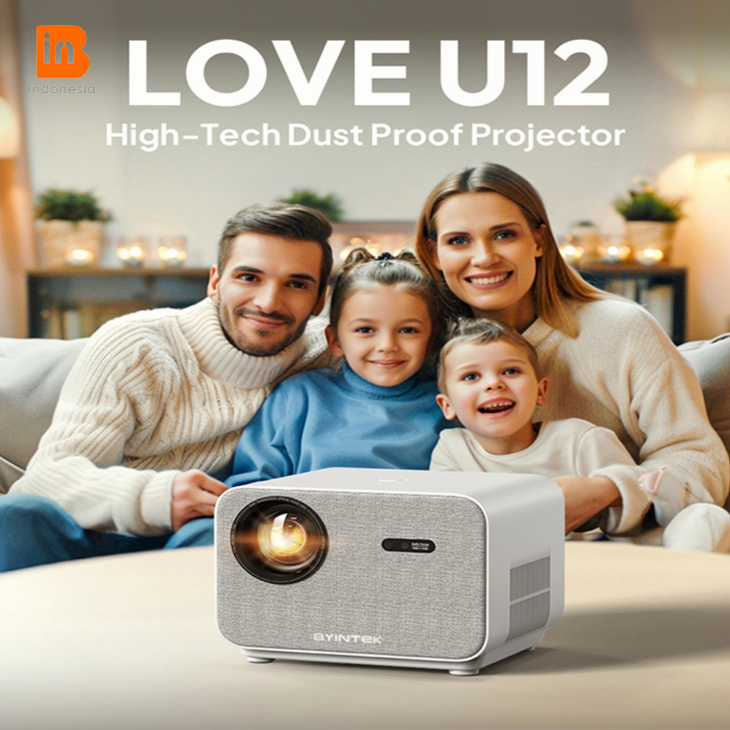 Projector BYINTEK LOVE U12 Mini LED DLP Portable 1080P Smart Android 3D 4K Video Projector 4K