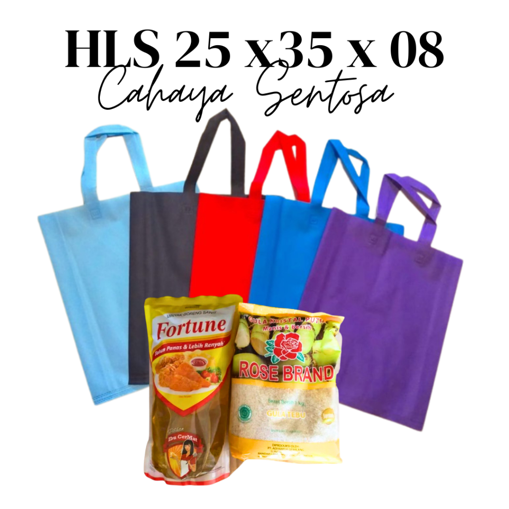 

(12 pcs) Tas Spunbond HLS Goodie Bag Souvenir 25 x 35 x 08 - Spunbond