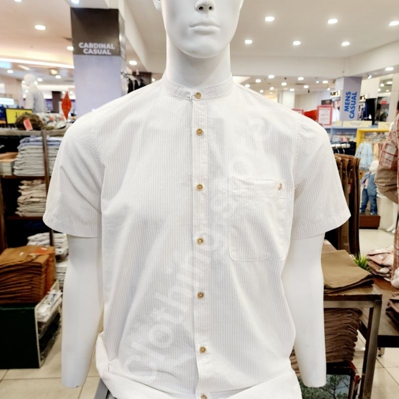 LOIS ORIGINAL koko pria lengan pendek putih KLS475WH