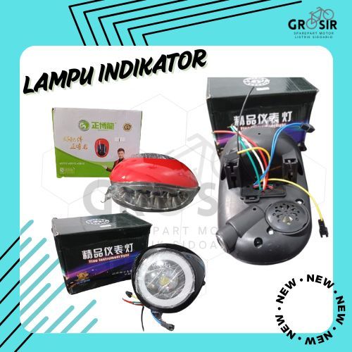Lampu Indikator Baterai + Head Lamp 48V-60V + KUNCI KONTAK SEPEDA LISTRIK UNIVERSAL