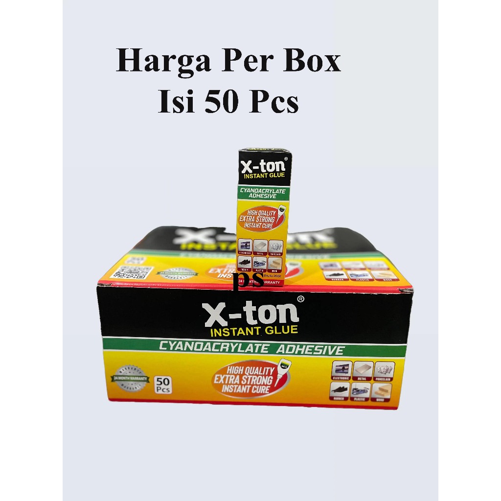 

Lem Super X-Ton 1 Box Instan Glue Hight Quality isi 50 pcs