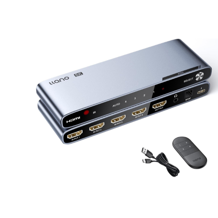 llano HDMI 2.1 Switch 4K@120Hz HDMI Switcher with Audio Extractor