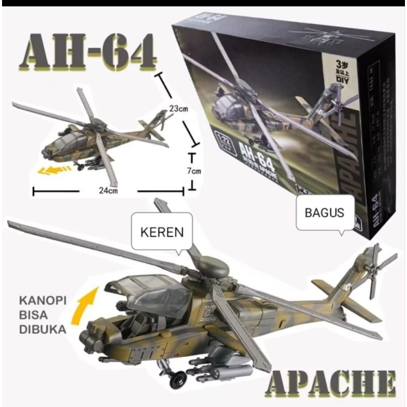 model kit Helikopter AH-64 Apache skala 1/72