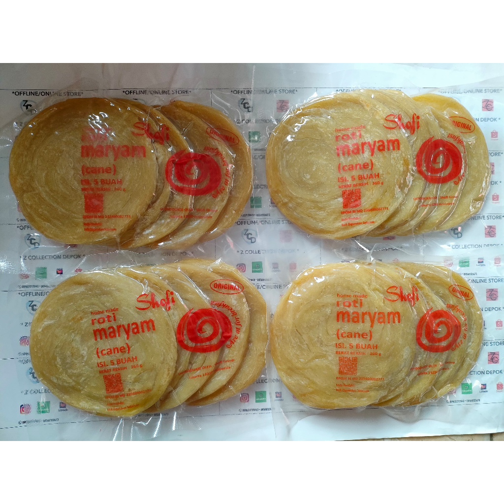

Roti Maryam Original Frozen Pack isi 5 pcs