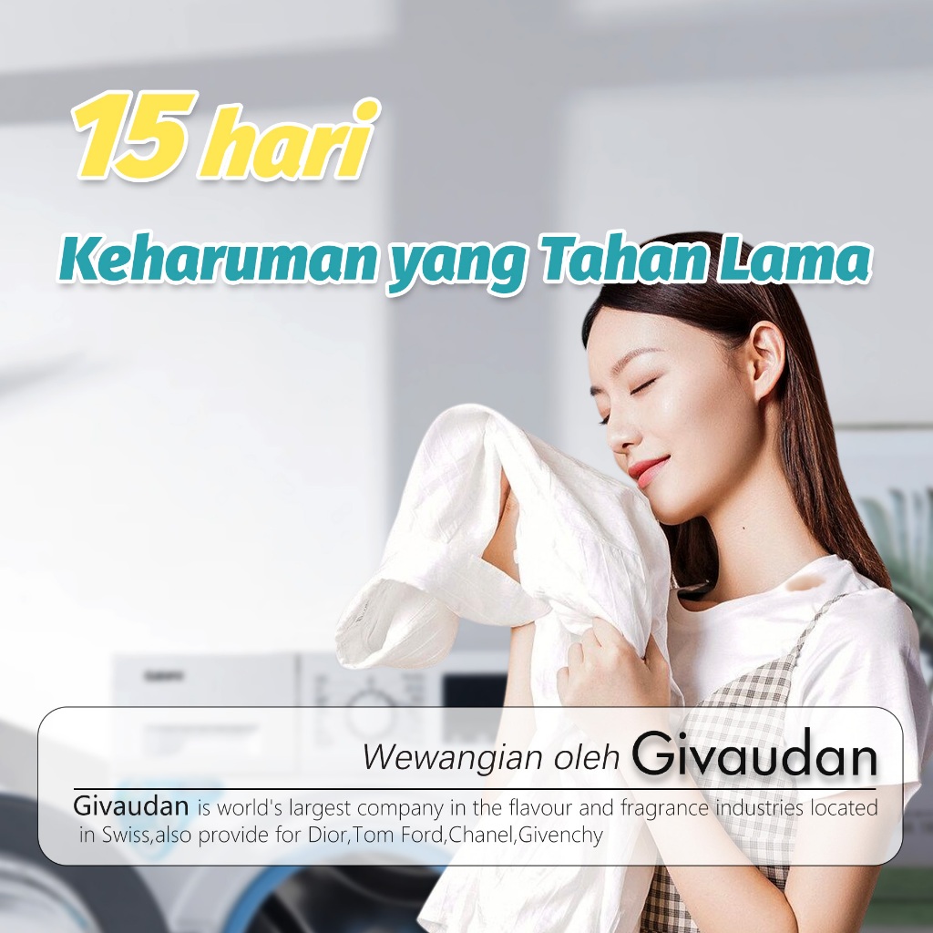 Laugend 3-in-1 Laundry Pod, 50 PCS Refill Bag, 8x Kekuatan, Anti Bakteri, Sterilisasi, Softener,