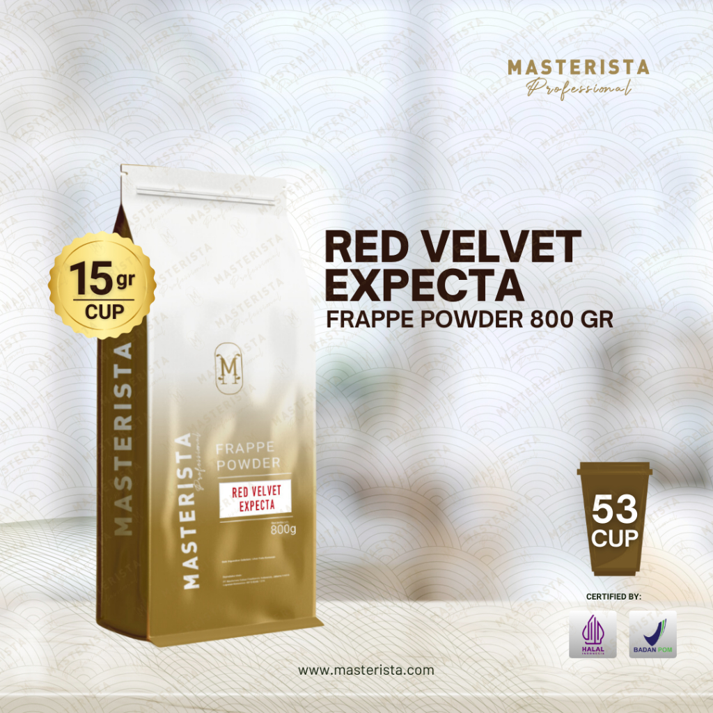 

Bubuk Minuman Masterista Red Velvet 800gr / Bubuk Minuman Rasa Red Velvet / Bubuk Red Velvet Frappe