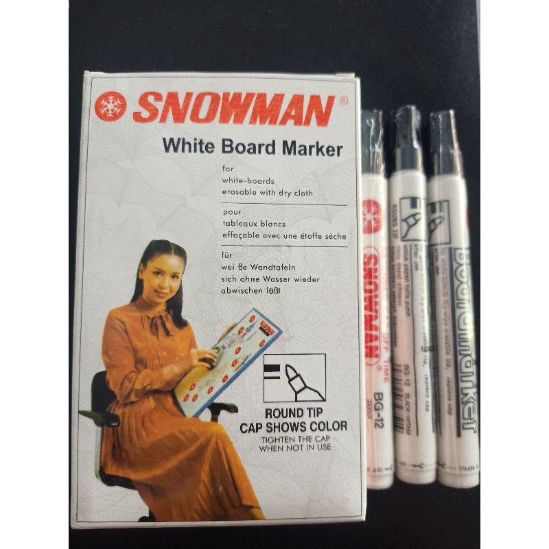 

Spidol Snowman white board marker BG-12