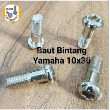 Baut bintang Yamaha Jupiter Vega 10x30 / baut pala babi cakram Yamaha 10x30