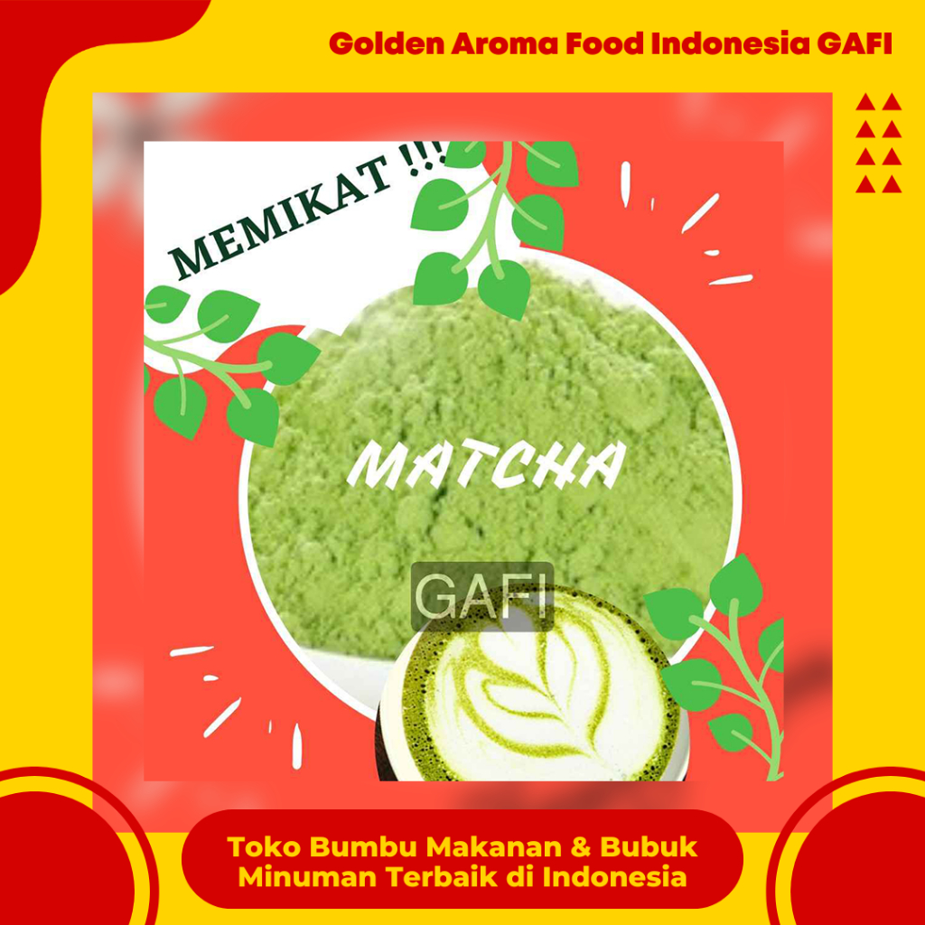 

GAFI Food Bumbu Tabur Rasa Matcha 1 Kg Enak Murah Halal, Matcha Seasoning Powder 1Kg