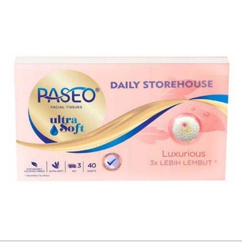 Paseo Tisu Wajah Ultra Soft 40 s