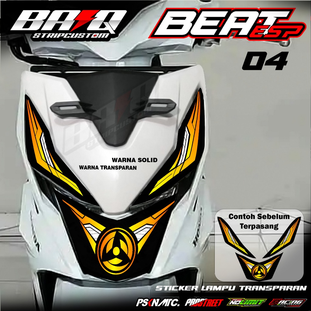04 STICKER LAMPU ALIS DEPAN BEAT ESP - STICKER LAMPU ALIS DEPAN BEAT ESP MOTIF SHARINGAN CLAN