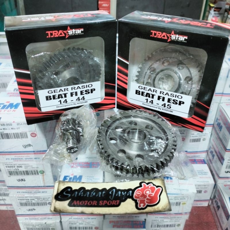 Gear Gigi Rasio Tra Star Koizumi Beat Fi ESP Scoopy Fi ESP K44 Stater Halus 13-45 13-46 14-43 14-44 